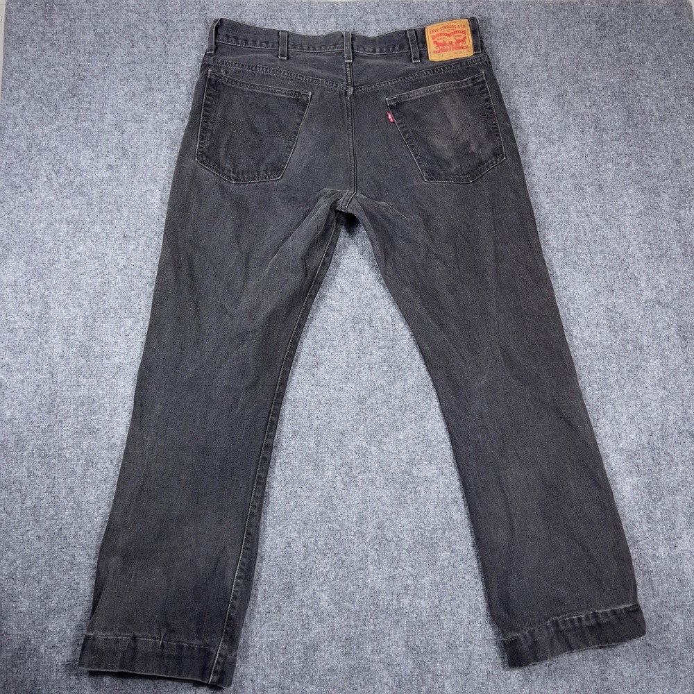 Levi's 517 Bootcut Jeans Mens 37x32 Black Faded Denim 00517-0260